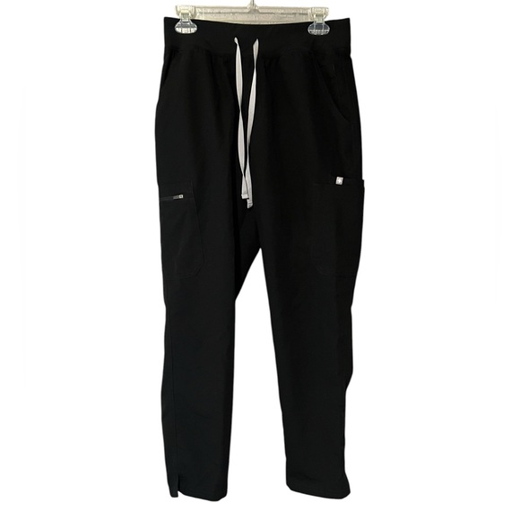 Figs Technical Collection Pants - FIGS Black Technical Scrub Pants M/P Yola High Waisted Stretch Pockets
